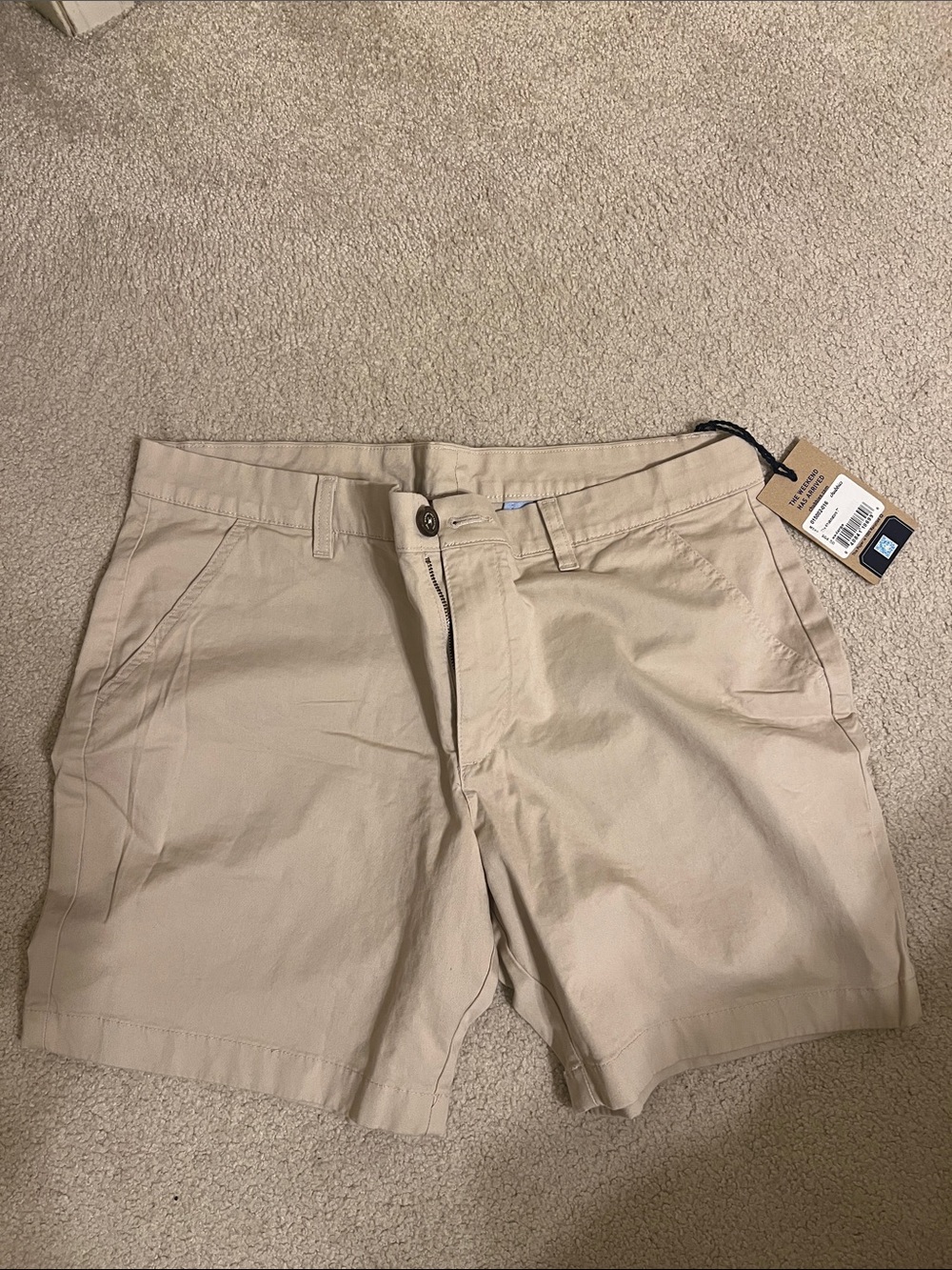 chubbies Tan Flat-Front Men's Shorts